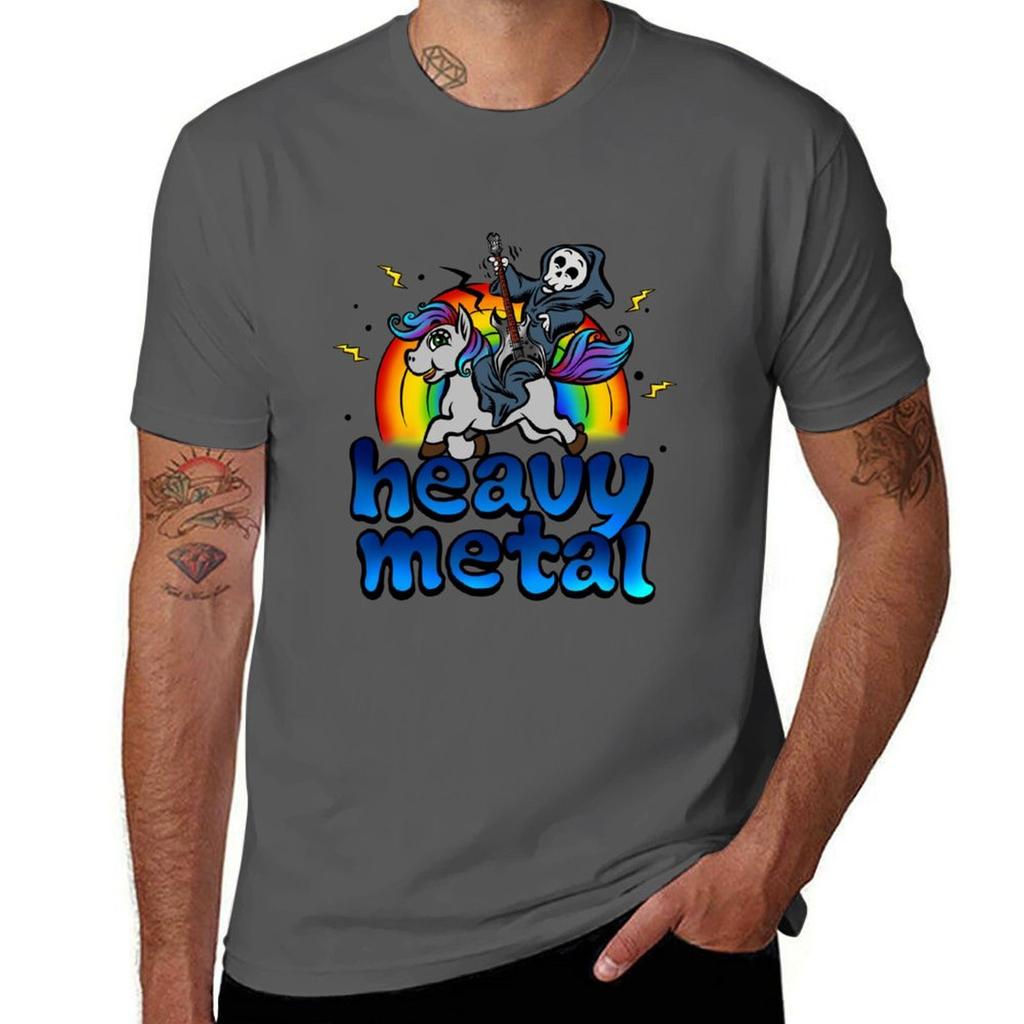 Heavy Metal Music Unicorn Pony Rainbow Pink Fan Tshirt Big And Tall Gym Tshirt