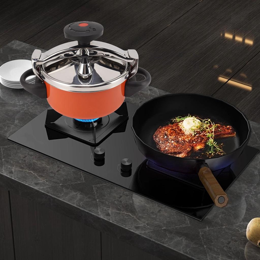 2L Stainless Steel Pressure Cooker  55KPA  Pressure Cooker Explosion  Frosted Knob Efficient for Gas Stoves