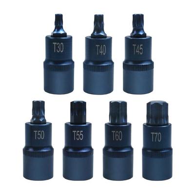 Torx Screwdriver Bit 1/2inch Socket Bits Adapter T30 T40 T45 T50 T55 T60 T70