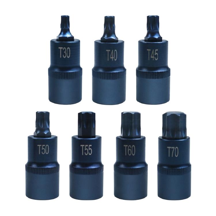 Torx Screwdriver Bit 1/2inch Socket Bits Adapter T30 T40 T45 T50 T55 T60 T70