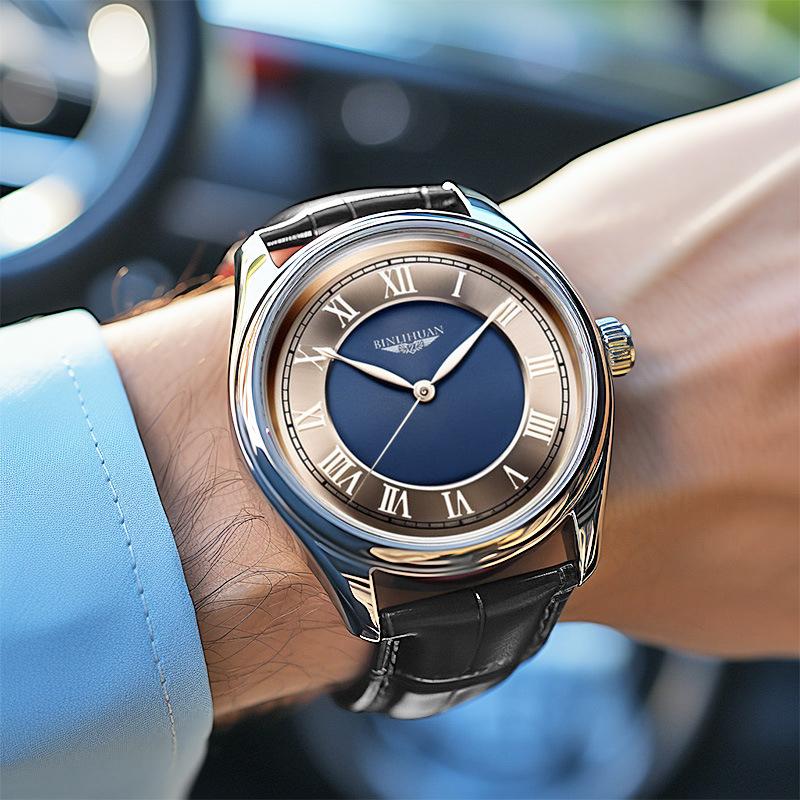 JYL Men's Watch Casual Waterproof Cross-border Leather Band