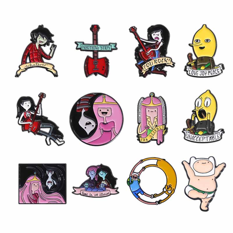 4-19pcs/set Cartoon Anime Characters Enamel Pins Custom Cute Little Monk Brooches Lapel Badges Funny Jewelry Gift for Friends