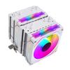 QiuzAim 6 Heat Pipe CPU Cooler Argb 90mm Fan White/Black Themed Radiator Twin Towers install LGA2011 x99 1200 115x 1700 AM4 AM5