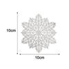 4 Stück Silber/Goldene Schneeflocke Aushöhlen PVC Untersetzer Kaffeetasse Wärmeisolierpad Tischmatte Weihnachtsdeko Küchenwerkzeuge