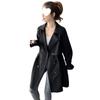 Damen Midilanger Trenchcoat im koreanischen Stil: Lässig, Vielseitiger Anzugkragen, Leichte Jacke