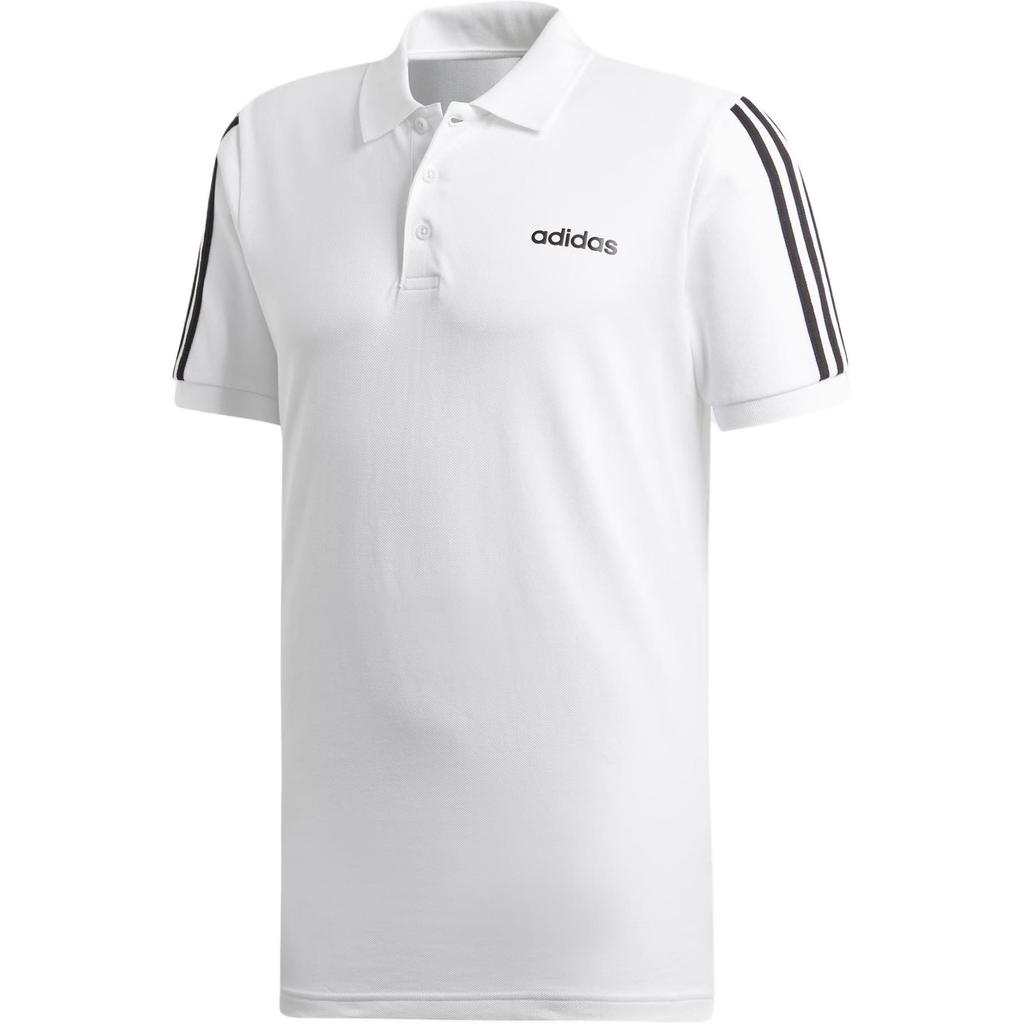 Adidas Polo Shirts Men's White Polo Collar Moderate Straight Fit EJ0926