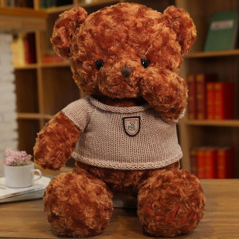 Clothes Teddy Bear Doll Plush Teddy Bear Sweater Hug Bear Doll Girl Soothing Ragdoll