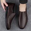 Genuine Leather Business Flats Men Loafers Classic Slip-on Man Casual Shoes Moccasins Comfortable Non-slip Outdoor Shoes