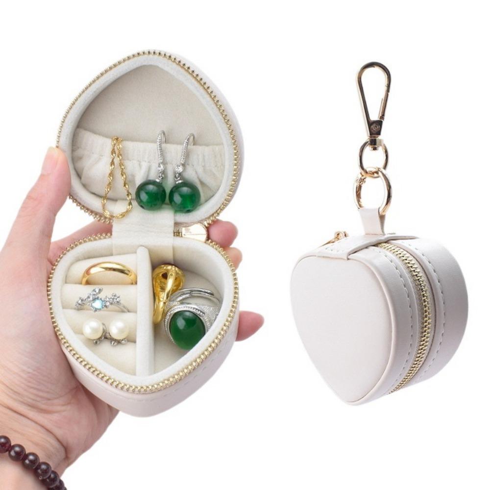 Mini Portable Ring Box Jewelry Display Travel Bag Pendant Multipurpose Jewelry Box Keychain  Gifts