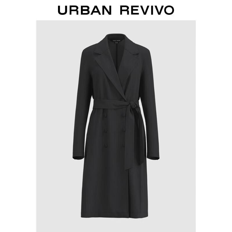 UR Women s Double-Breasted Belted Trench Coat M