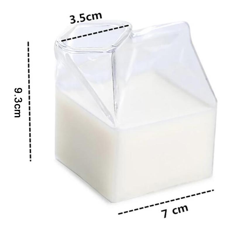 1Pc 300Ml Halb Pint Milch Karton Stil Kreative Mini Creamer Krug Glas Milch Becher
