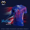 THAILAND National Sport Football Soccer Vintage Shirt Training JERSEY CHEER Print Quick Dry Short Sleeve Uniform Thailand Flag
