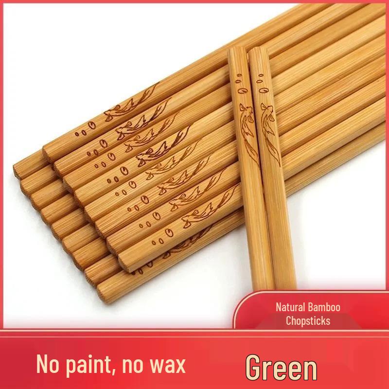 

Высококачественные натуральные бамбуковые палочки для еды - Резные, Нескользящие, Термостойкие, Без краски и воска, Бесплатная доставка