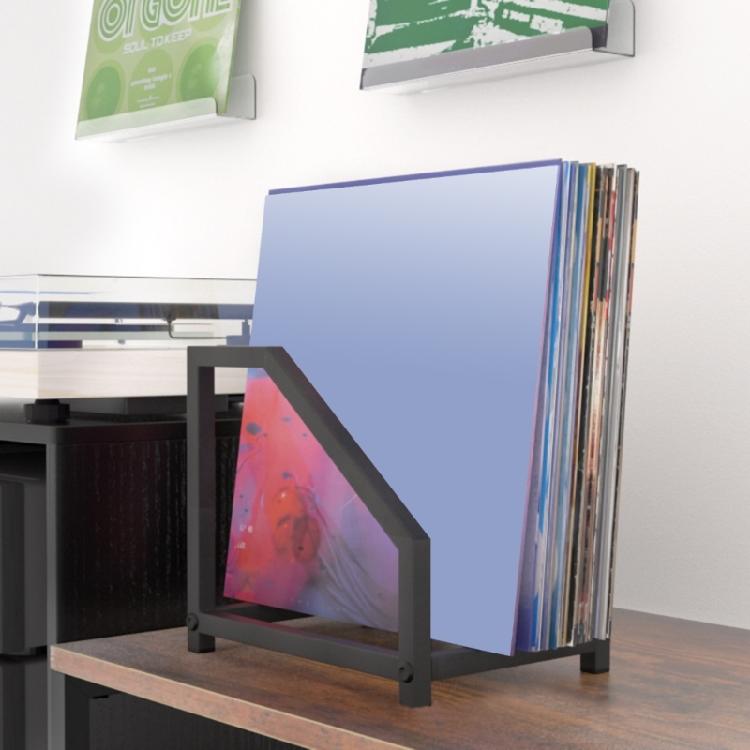 Contemporary Album Storage Unit Metal Frame Multi Degree Organization Structure Dust Resistant Easy Clean Outside