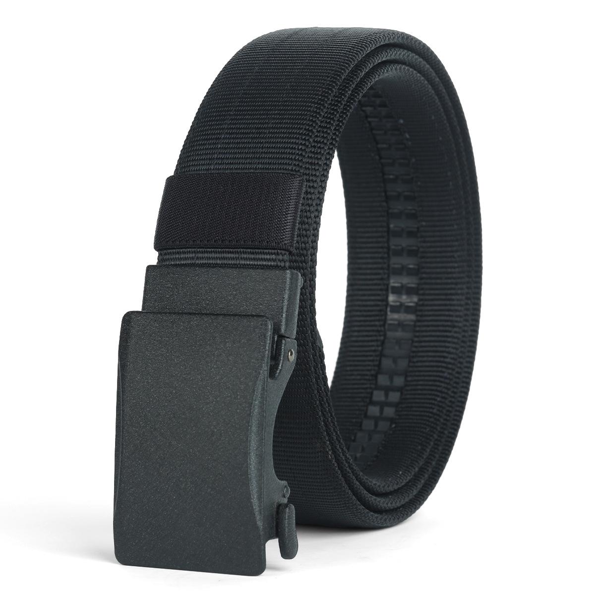 

Men s Casual Nylon Belt with Metal Automatic Buckle - Tactical & Versatile Design 120cm