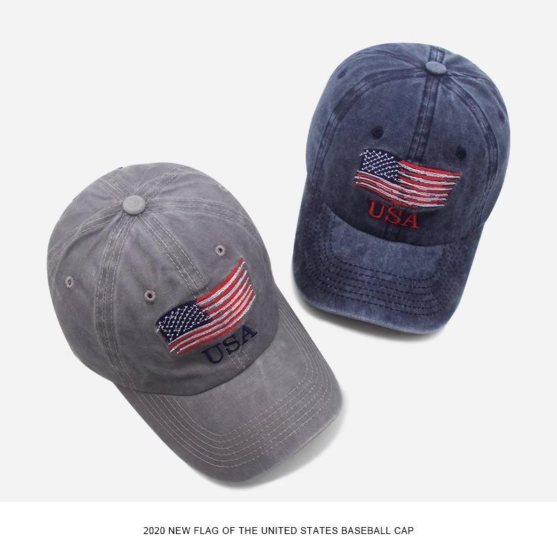 Baseball Cap Embroidered Letters Sunshade Sports and Leisure Outdoor Adjustable Washing and Old Curved Brim Sunshade Hat