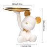Bear Cool Sculpture Entrance Crafts Resin Art Figurines Candy Sundries Animal Sculpture Household Supplies for Study Coffee Shop