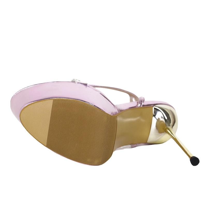 Eilyken Transparente Damen Sandalen Elegante Plateau Knöchel Schnalle Größe: 40 Riemen Extrem Dünne Hohe Absätze Brautschuhe