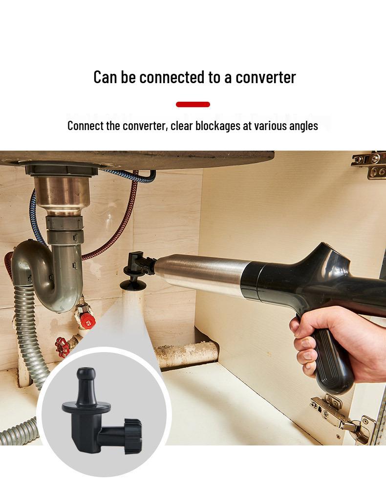 One-Shot Drain Unblocker for Toilets, Sewers, and Kitchen Floors