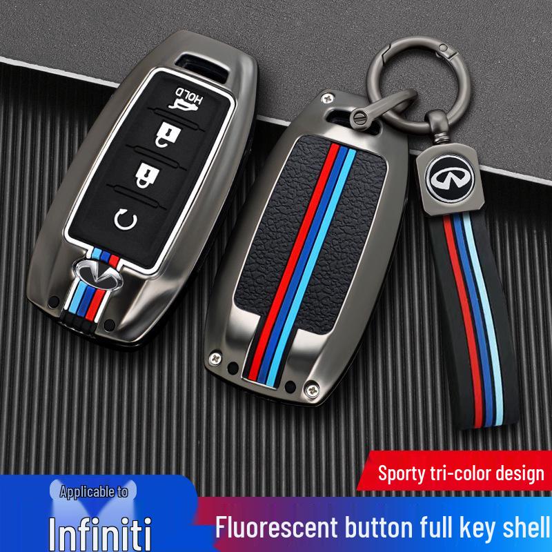 Compatible Infiniti QX50, QX60, Q50L Key Case Set - Full Protective Key Shell Cover with Buckle