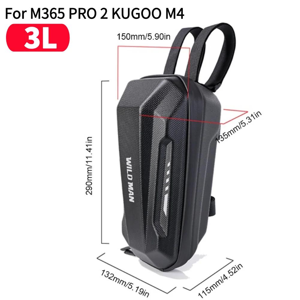 Electric Scooter Bag Double Zipper Large Capacity Universal Waterproof Electric Scooter Handlebar Bag for Kugoo M4