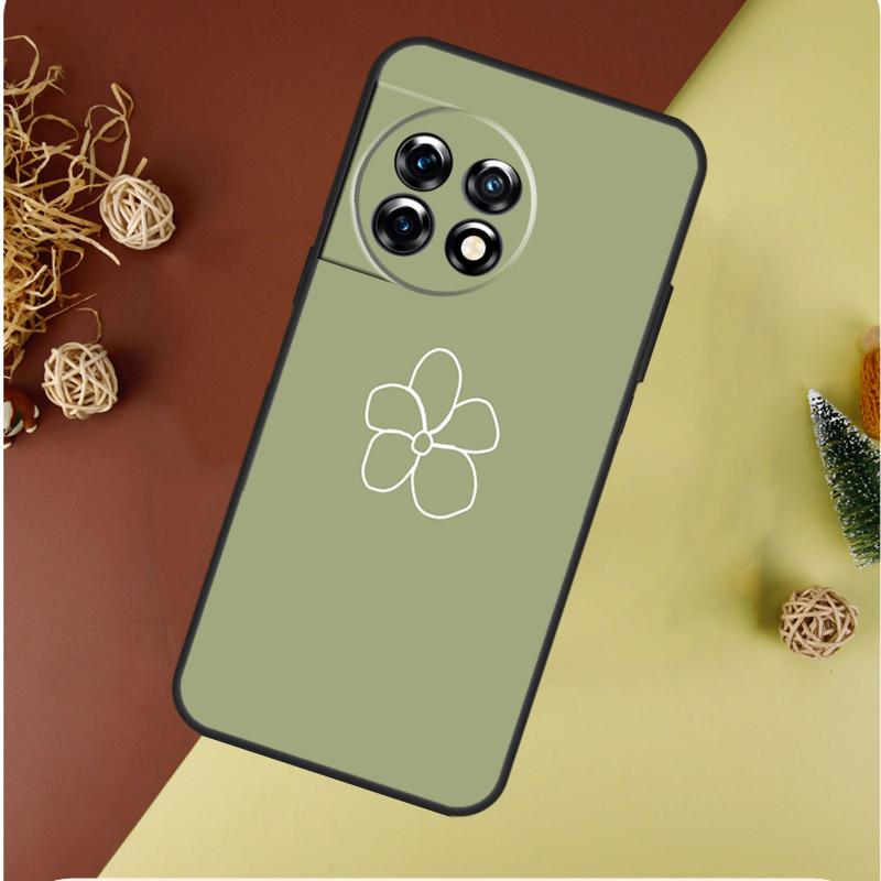 green aesthetic For OnePlus 13 13R 12 12R 11 9 10 Pro 8T 9RT 10T 10R Nord 4 CE 2 3 Lite N20 N30 Phone Case