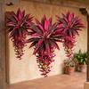 UV Resistant Artificial Dracaena Morning Glory Hanging Vine Realistic Mixed Real Touch Faux Hanging Flower Combo Lush Leaves
