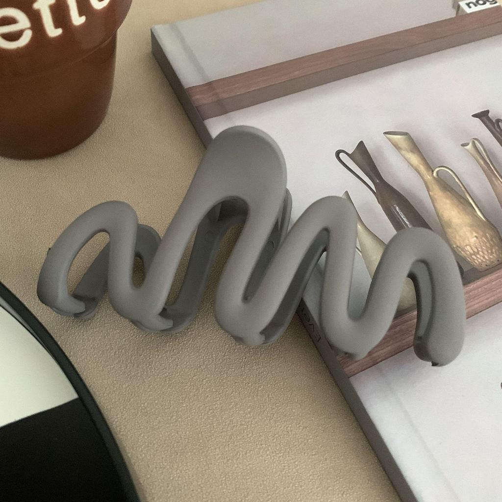 2023 Frosted Curve Design Hair Clip: Stylish Niche Shark Hairpin for Women