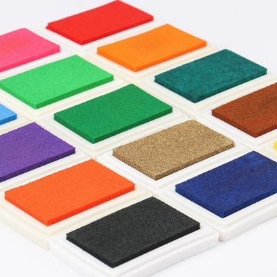 Gift Stationery Seal Companion Large Square Concave Waist 15color Monochrome Ink Pad Finger Painting Ink Pad Hand Account