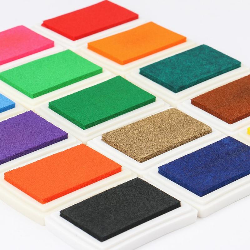 Gift Stationery Seal Companion Large Square Concave Waist 15color Monochrome Ink Pad Finger Painting Ink Pad Hand Account