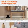 Upholstered Bench, 16"W Ottoman Bench, End of Bed Bench with Foam Padded Cushion and Rubberwood Legs, Tufted Footrest Stool Entryway Bench for Dining