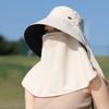 Summer new hat women's sunshade sunscreen hat face cover neck shawl hat outdoor travel UV protection integrated hat