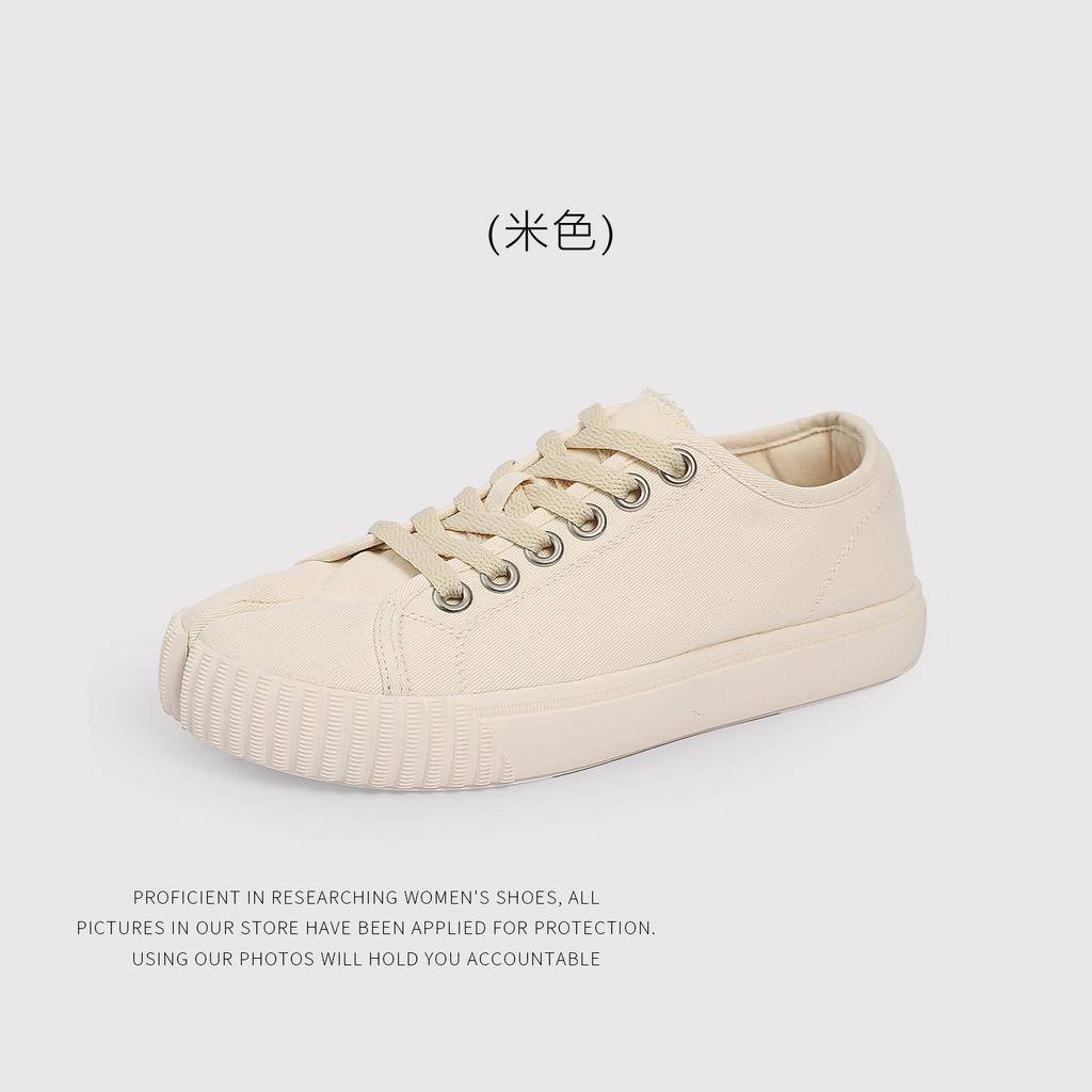 Split FingersBiscuit Shoes Magilla Canvas Shoes Women'S Versatile SplitToed Shoes Fashion Horseshoe Shoes