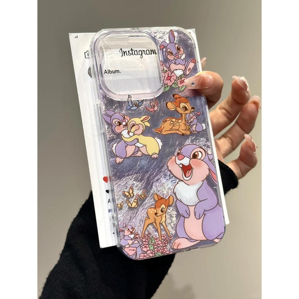 Cartoon Purple Samp Rabbit Suitable for Apple 16 Mobile Phone Case IPhone 15/14promax Women 13