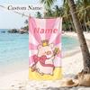 lulu the piggy Custom Name Printed Beach Towel Personalized Soft Towel For Swimming Beach Travel