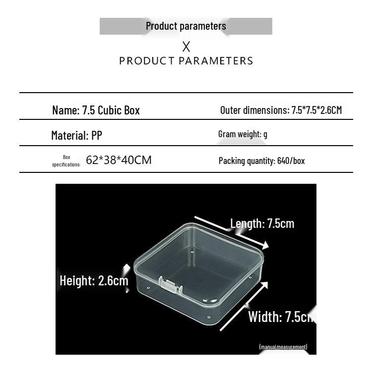 Cutie de depozitare și afișare pentru feronerie din plastic transparent
