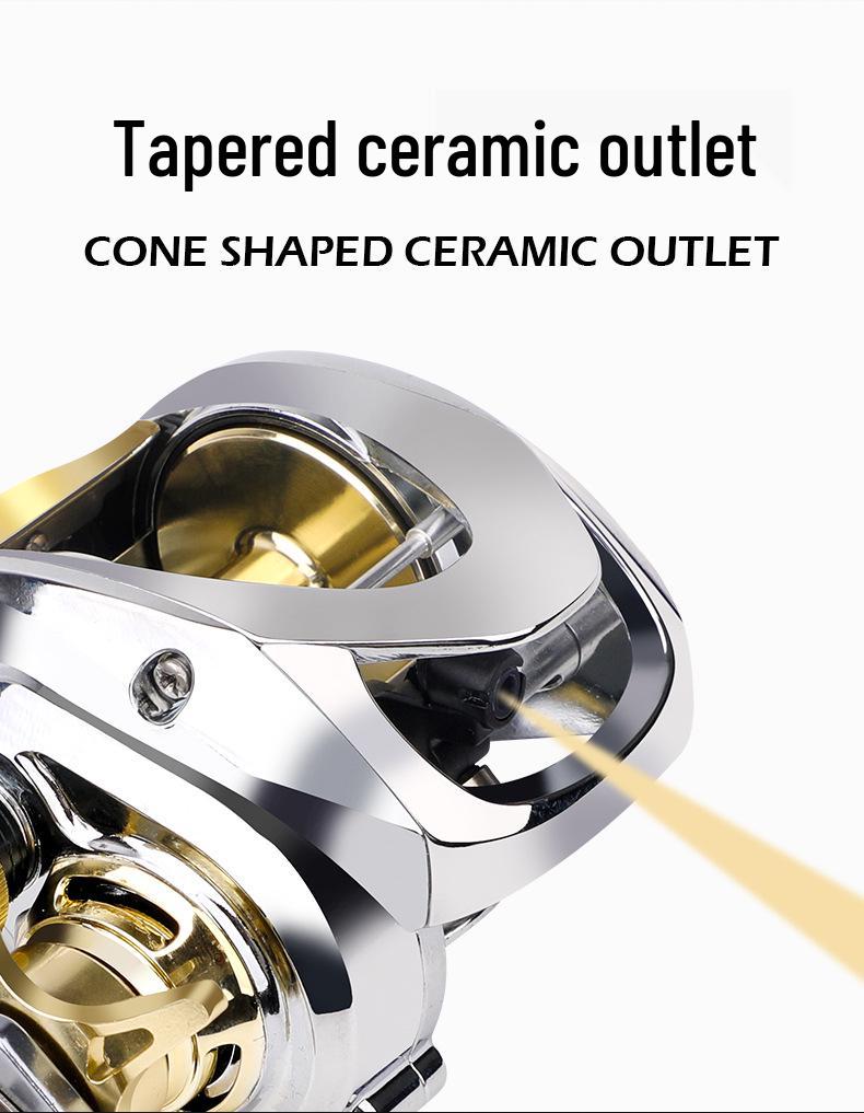 All-Metal Black Fish Baitcasting Fishing Reel - Slow Jigging & Thunder Frog