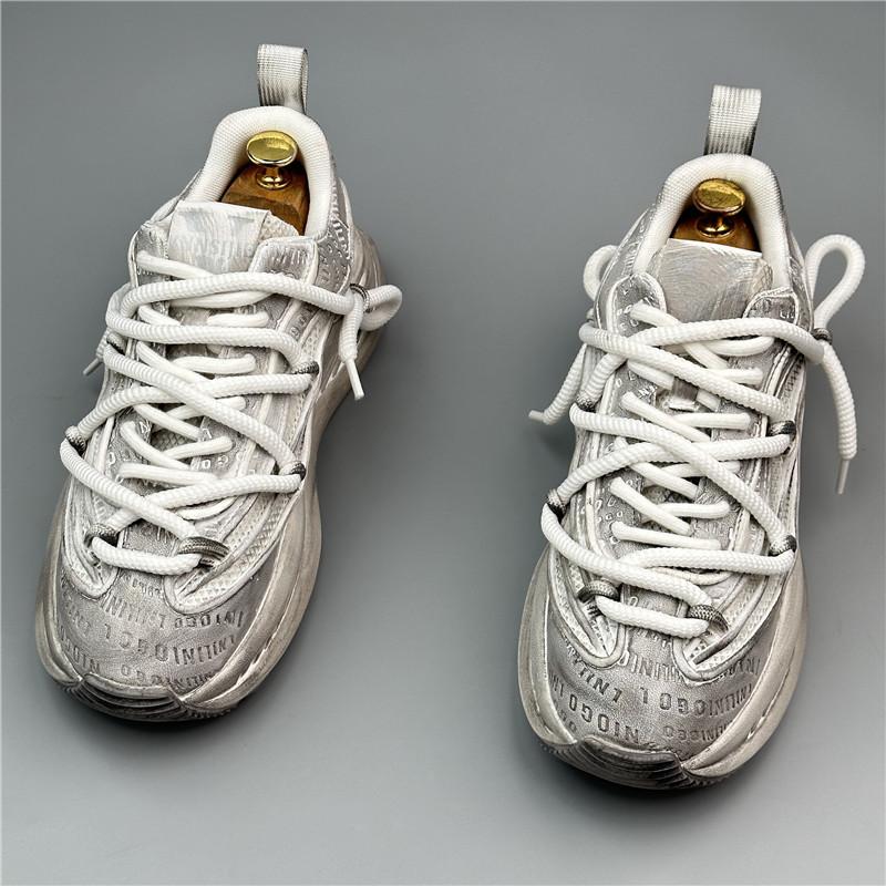 Men Casual Shoes Breathable Running Shoes New Men's Fashion Platform Sneakers Trend Lace-up Cloth Shoes Outdoor Non-slip Shoes