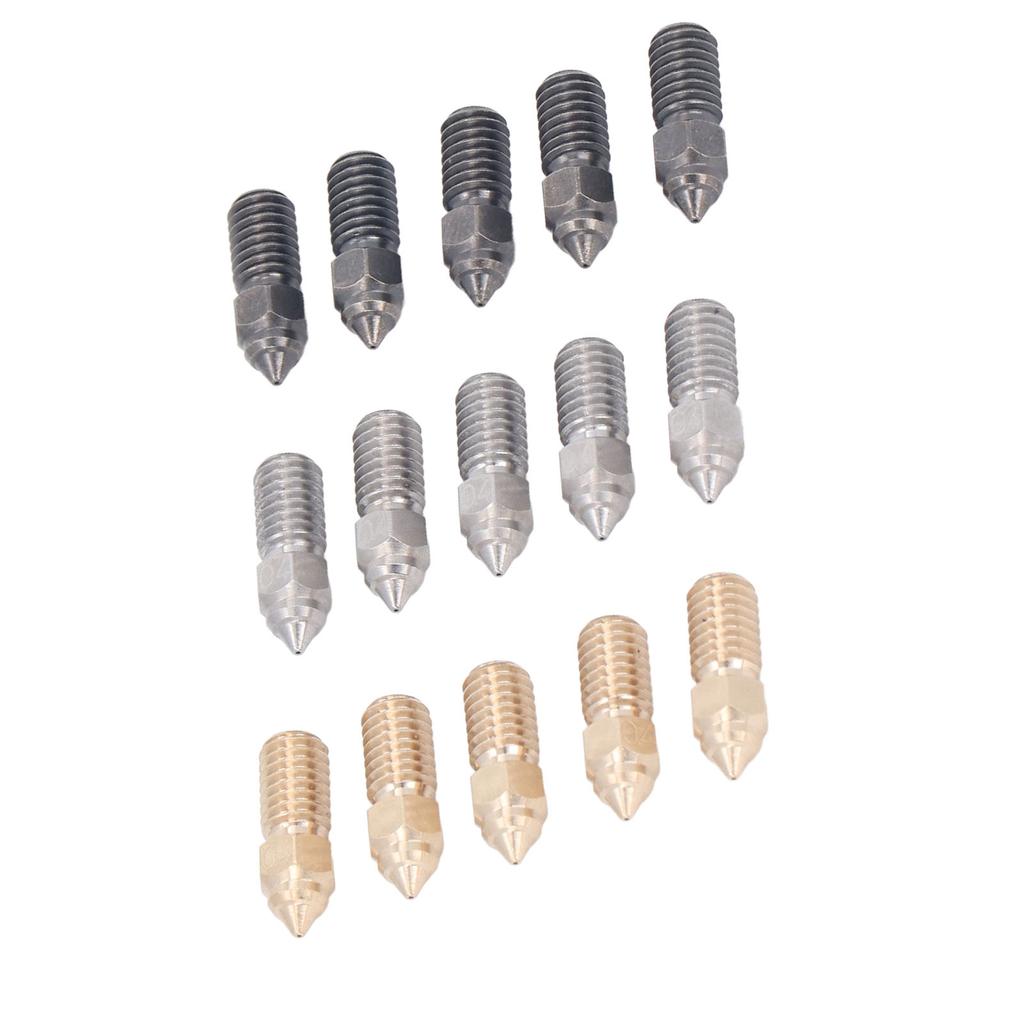 0.4mm 3D Printer Nozzle Kit Brass Hardened Steel Stainless Steel High Flow Extruder Nozzles for Nept