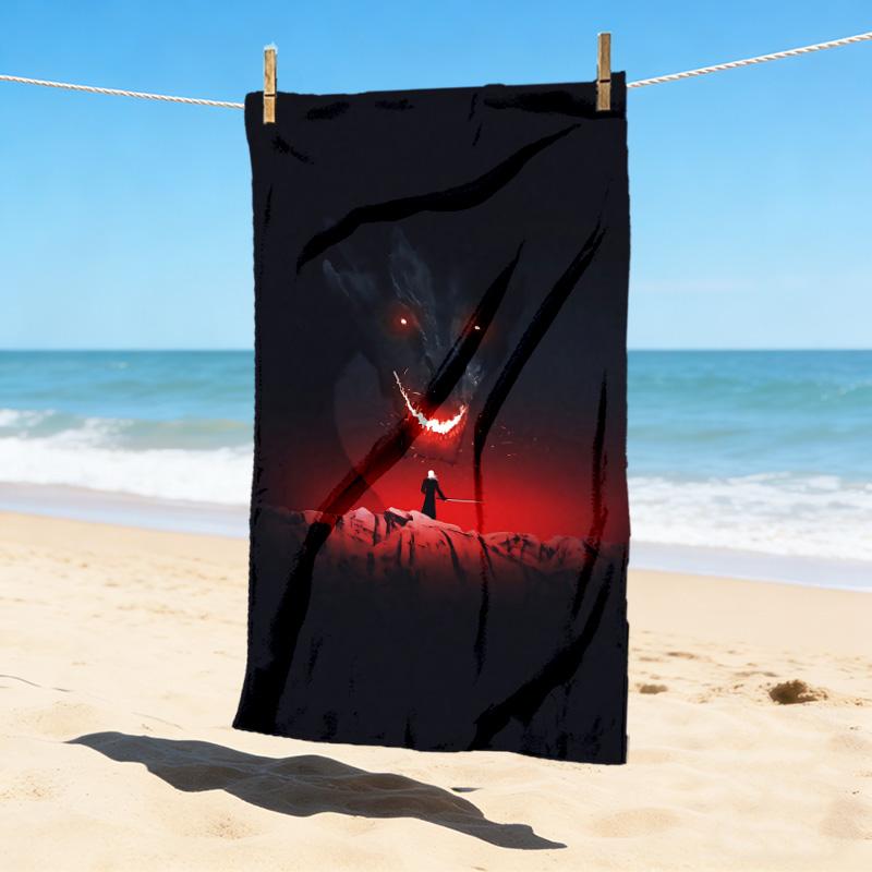 Dragon'S Challenge Stylish Digital Printing Beach Towel Quick Drying Absorbent Blanket For Beach Pool Gym Travel Christmas Gift C9211379