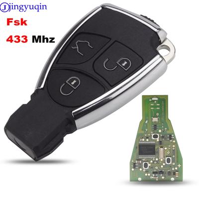 Jingyuqin Télécommande Avec Puce FSK 433MHZ 3 Boutons Clé Intelligente Pour Mercedes-Benz B C E ML S CLK CL Vito 639 Avec Lame