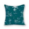 Office Sofa Cushion Cover Simple Cartoon Coconut Tree Tropical Plant Print Luxury Home Decoration Cushion Cover