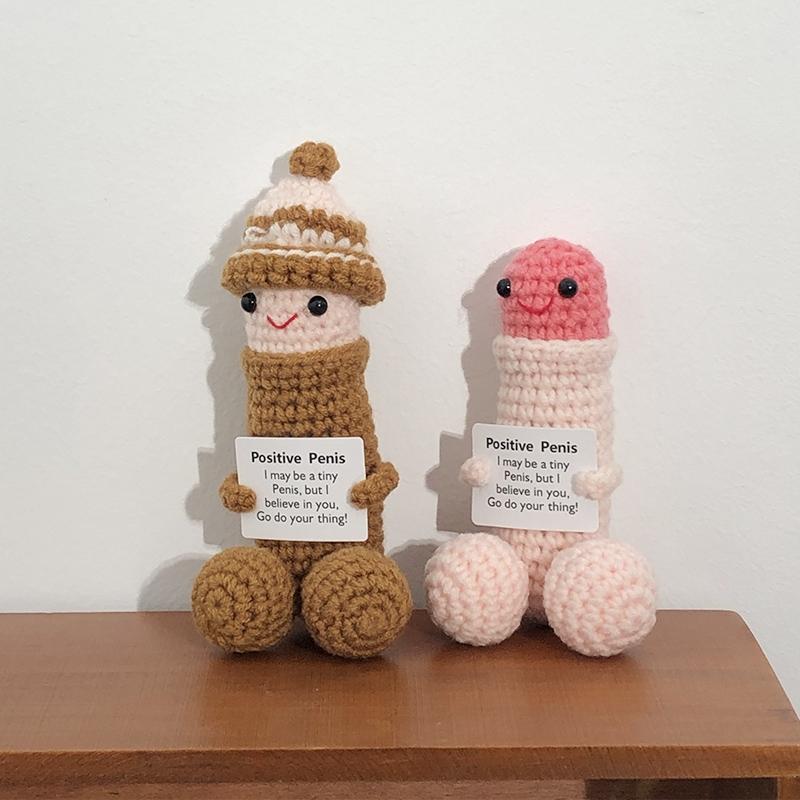 Crochet Ornament Desk Accessories Handmade Doll Birthday Party Decoration Party Gift Favors Hand Knitted Ornament