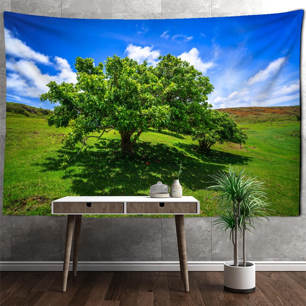 

Придорожное гигантское дерево гобелен настенный богемный эстетичный номер природа пейзаж хиппи искусство домашний декор 320x182cm