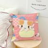 Cute Cartoon M-Masyumaro Cat Comfortable soft Pillow Case for Sofa Living Room Home office Decor Protective Covers