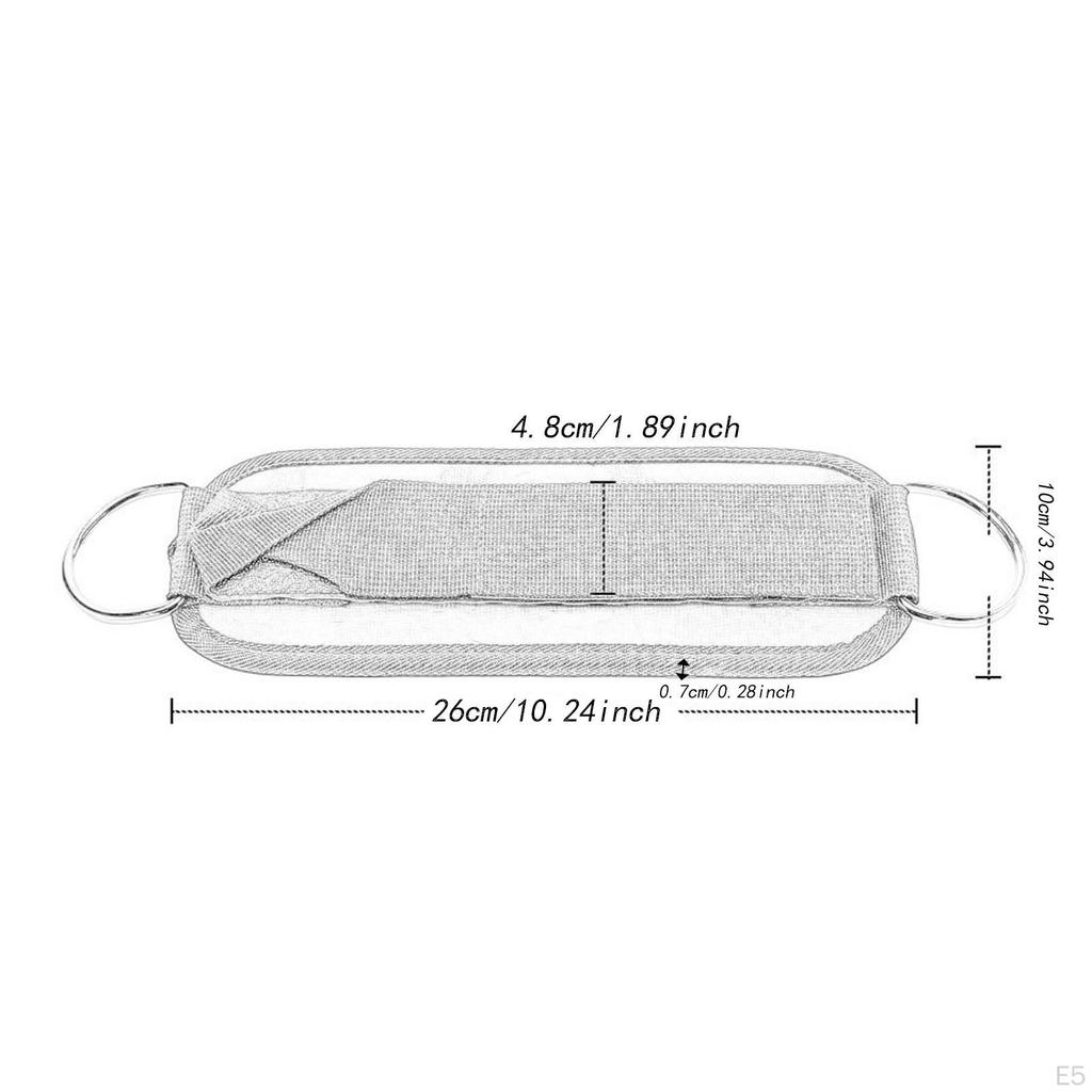 2 Pieces Ankle Straps for Cable Machine Cuff Kickbacks Lightweight 7mm Thickness D Ring
