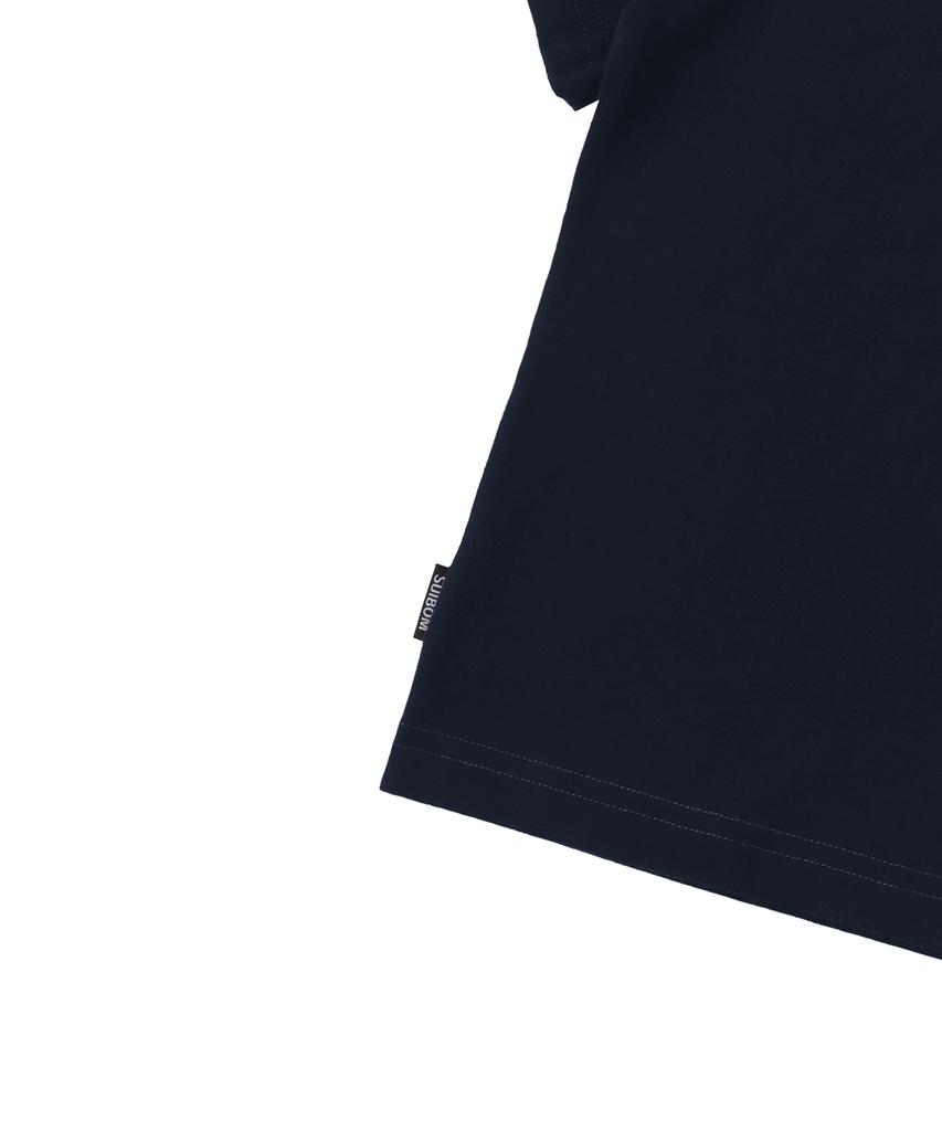 SUIBOM Catching Eye Crop T-Shirt - Navy