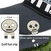 Round Skull Golf Hat Clip Magnetic Golf Ball Marker Holder Golfer Hats Pants Bags Visors Belts Metal Clip Golf Accessories Enthusiasts Gift