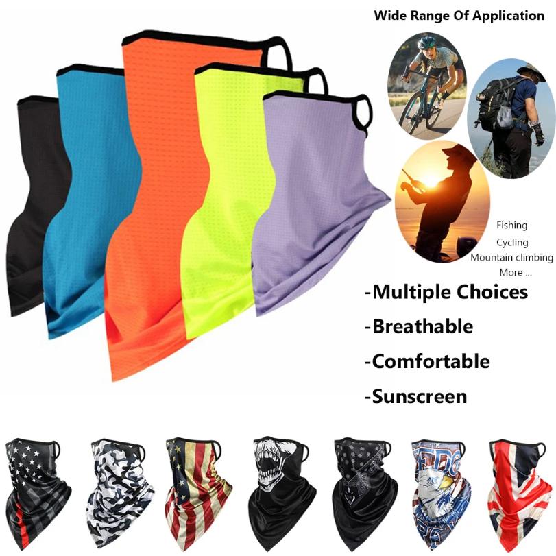 Вітрозахисна Пилозахисна Маска для Обличчя Дихаюча Крижана Шовкова Накидка на Шию Балаклава Баф Багаторазовий Шарф-Обгортка Для Активного Відпочинку Навушники-Шарф Підкладка для Шолома