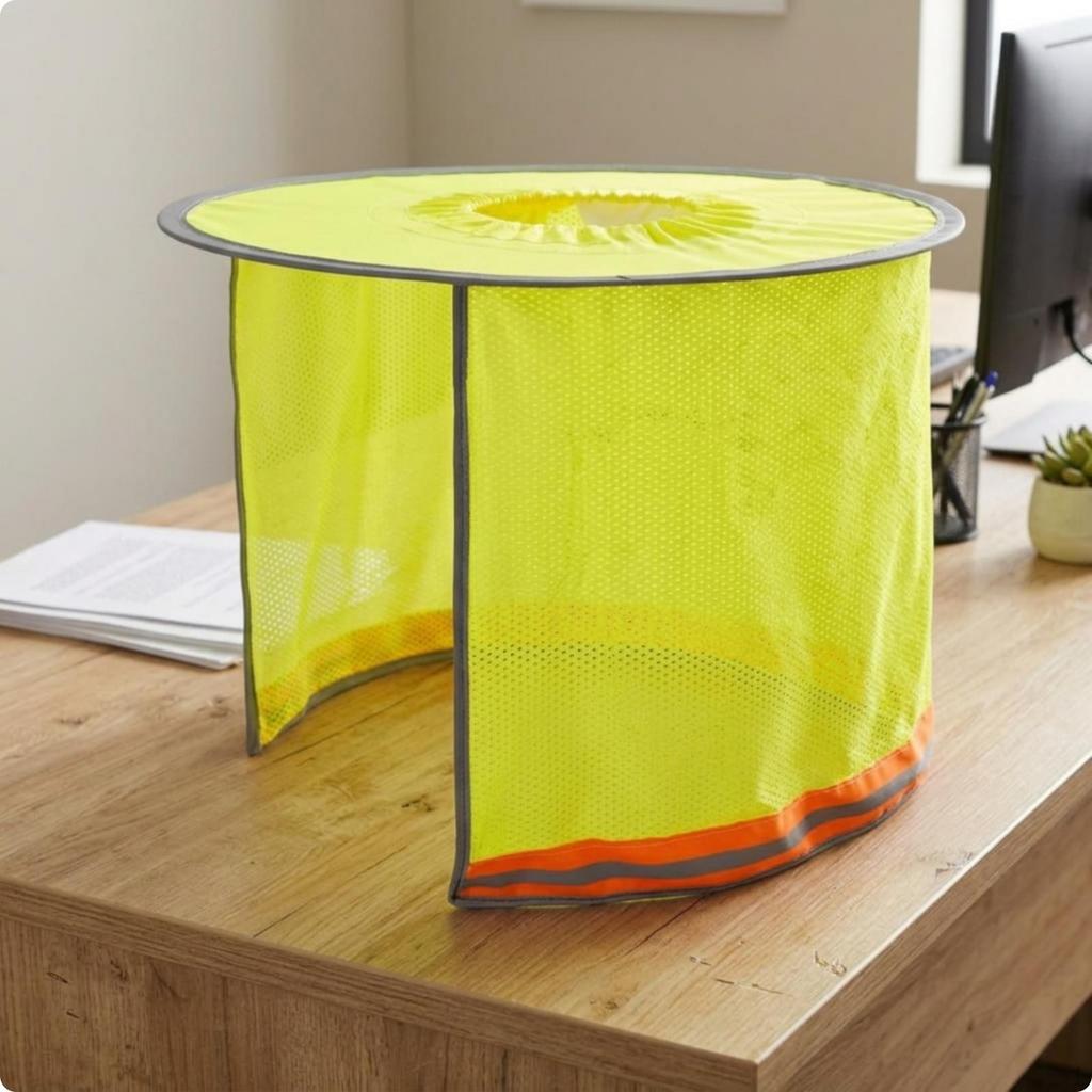 Hard Hat Shade with Neck Drape Breathable Mesh Sun